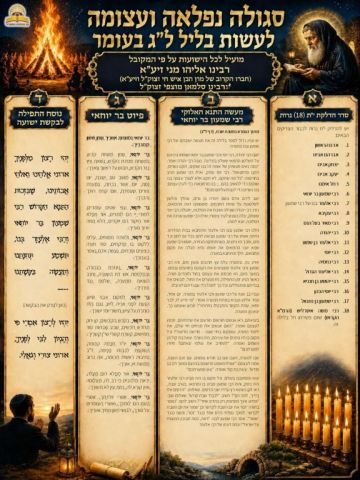 סגולה נפלאה ועצומה לליל ל"ג בעומר 🔥 הרב ירון אשכנזי